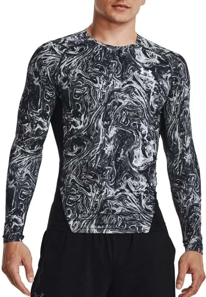 Koszula z długim rękawem Under UA HG Armour Comp Print LS-GRY