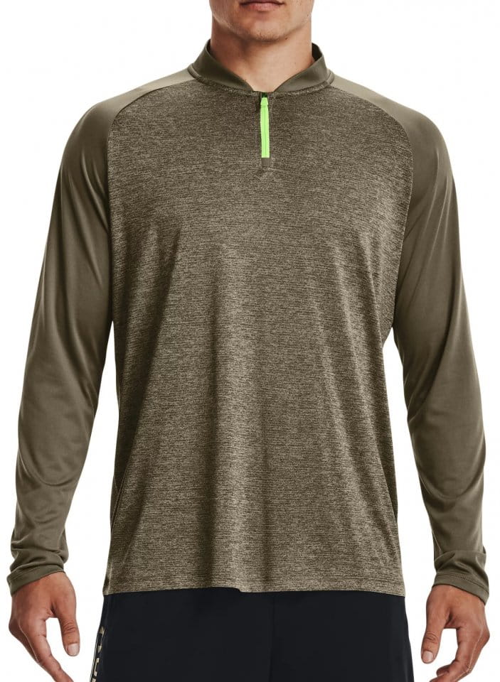 Tričko s dlhým rukávom Under Armour UA Tech 2.0 Novelty 1/4 Zip-GRN