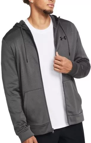 UA Armour Fleece FZ Hoodie-GRY