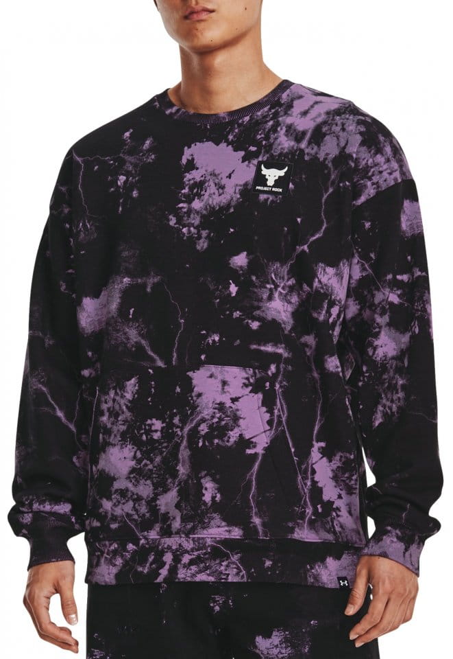 Pánská mikina Under Armour Project Rock Rival Fleece Disrupt Printed Crew