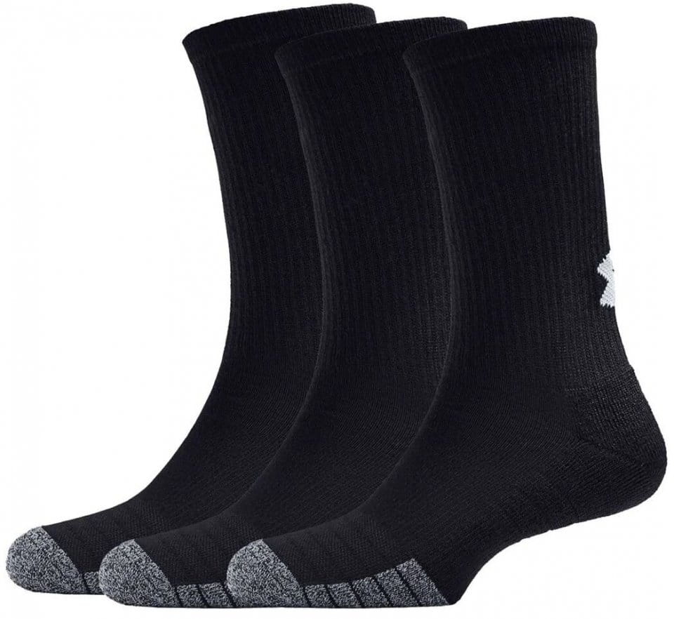 Chaussettes Under Armour UA Heatgear 3pk Crew Yth-BLK