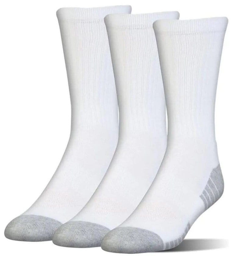 Socken Under Armour UA Heatgear 3pk Crew Yth-WHT