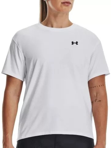 UA Esential Cttn Stretch Tee-WHT