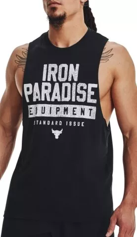 UA PJT ROCK IRON MUSCLE TANK-BLK
