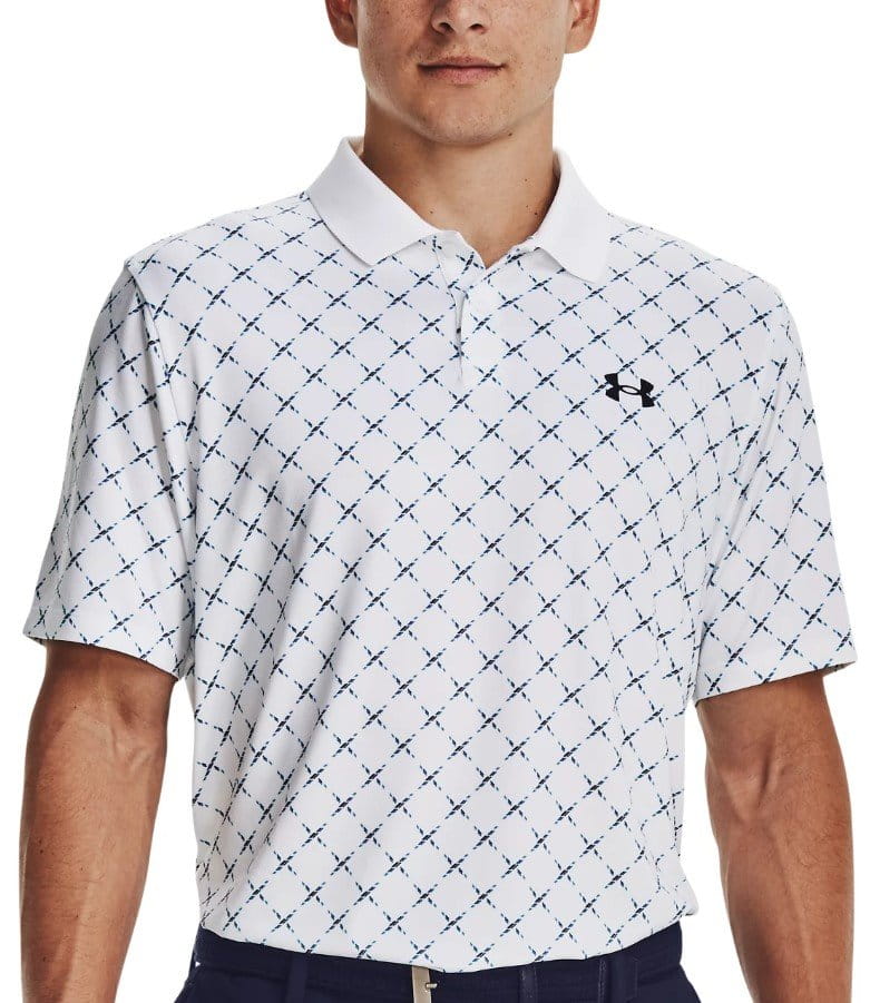 Under Armour UA Perf 3.0 Printed Polo-WHT Rövid ujjú póló