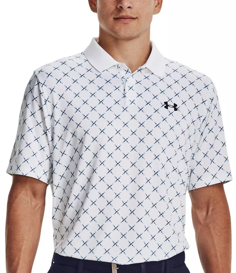 Under Armour UA Perf 3.0 Printed Polo-WHT Rövid ujjú póló