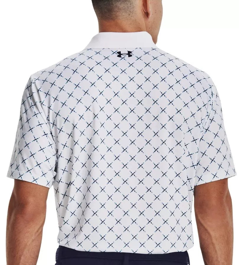Under Armour UA Perf 3.0 Printed Polo-WHT Rövid ujjú póló