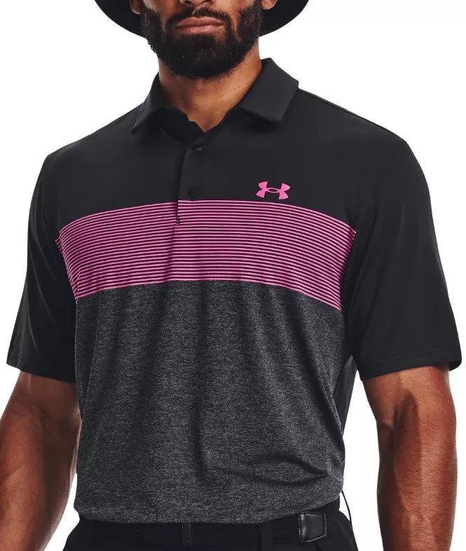 Under Armour UA Playoff 3.0 Stripe Polo-BLK Rövid ujjú póló