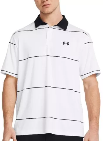 UA Playoff 3.0 Stripe Polo-WHT