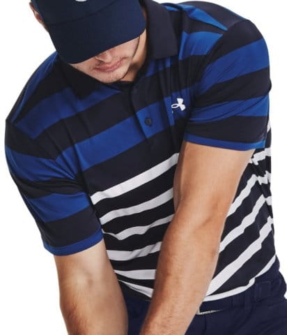 UA Playoff 3.0 Stripe Polo-NVY