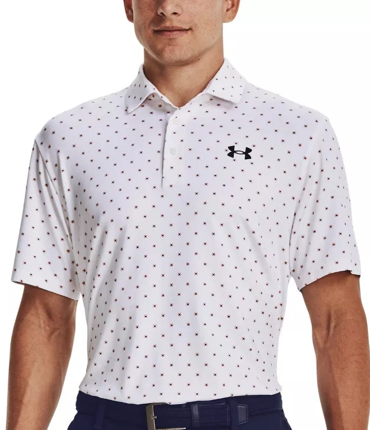 Under Armour UA Playoff 3.0 Printed Polo-WHT Póló ingek