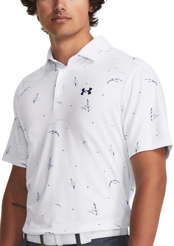 Under Armour UA Playoff 3.0 Printed Polo-WHT Póló ingek