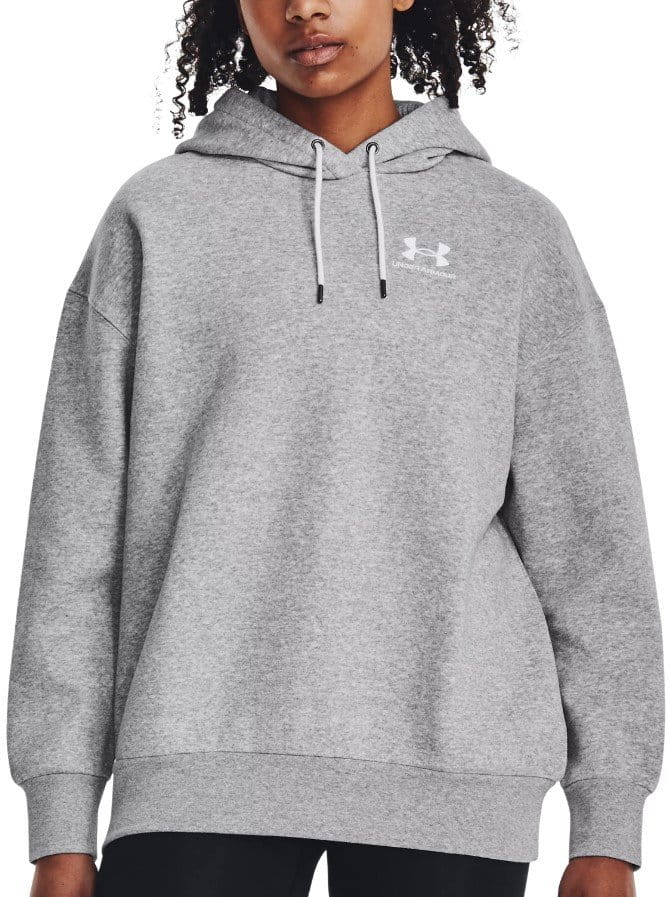 Sweatshirt à capuche Under Armour Essential Flc OS Hoodie-GRY