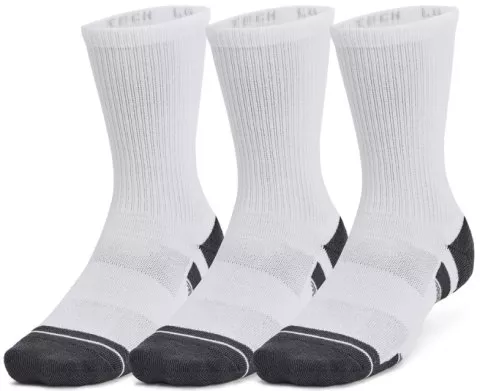 UA Performance Tech 3pk Crew-WHT