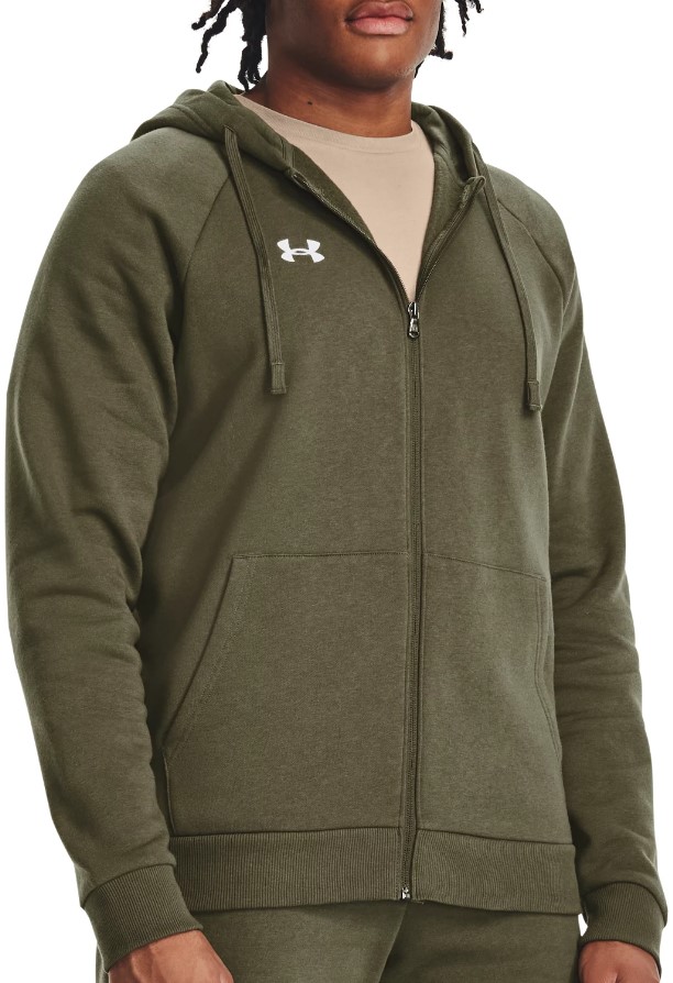 UA Rival Fleece FZ Hoodie-GRN