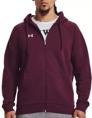 UA Rival Fleece FZ Hoodie-MRN