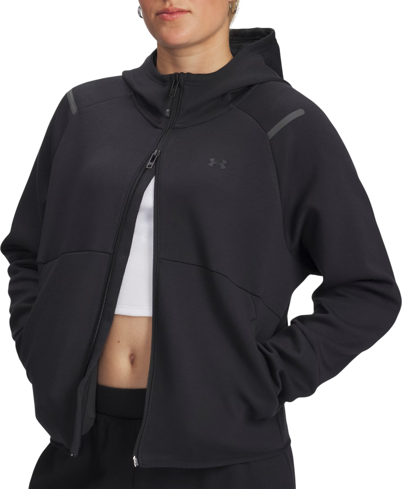 Majica s kapuljačom Under Armour Unstoppable Flc FZ-BLK