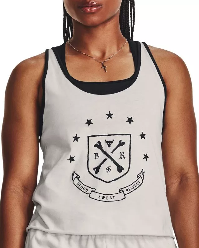 Camiseta sin mangas Under Armour Pjt Rck Q3 Arena Tank-GRN