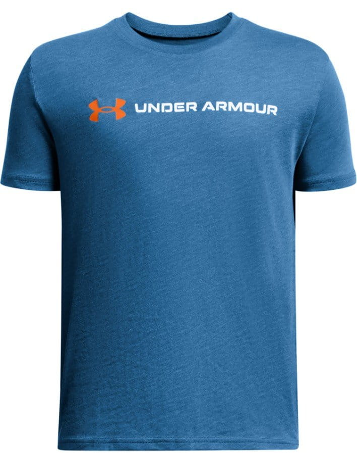 T-Shirt Under Armour UA B LOGO WORDMARK SS-BLU