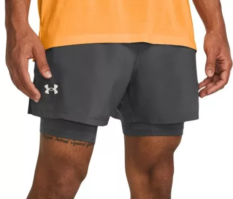 UA LAUNCH 5'' 2-IN-1 SHORTS-GRY