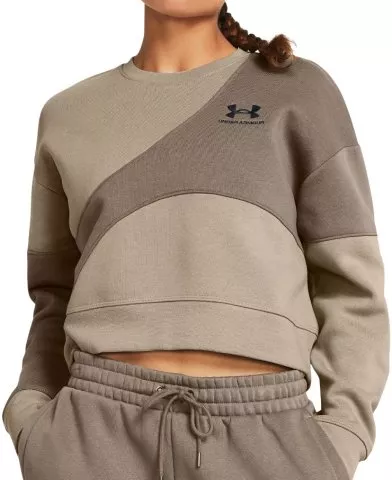 Essential Fleece Crop Crew-BRN