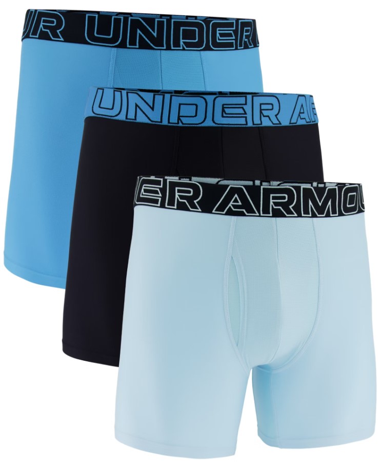Under Armour Performance Tech Solid 6in 3-pcs Boxers, S, Wit