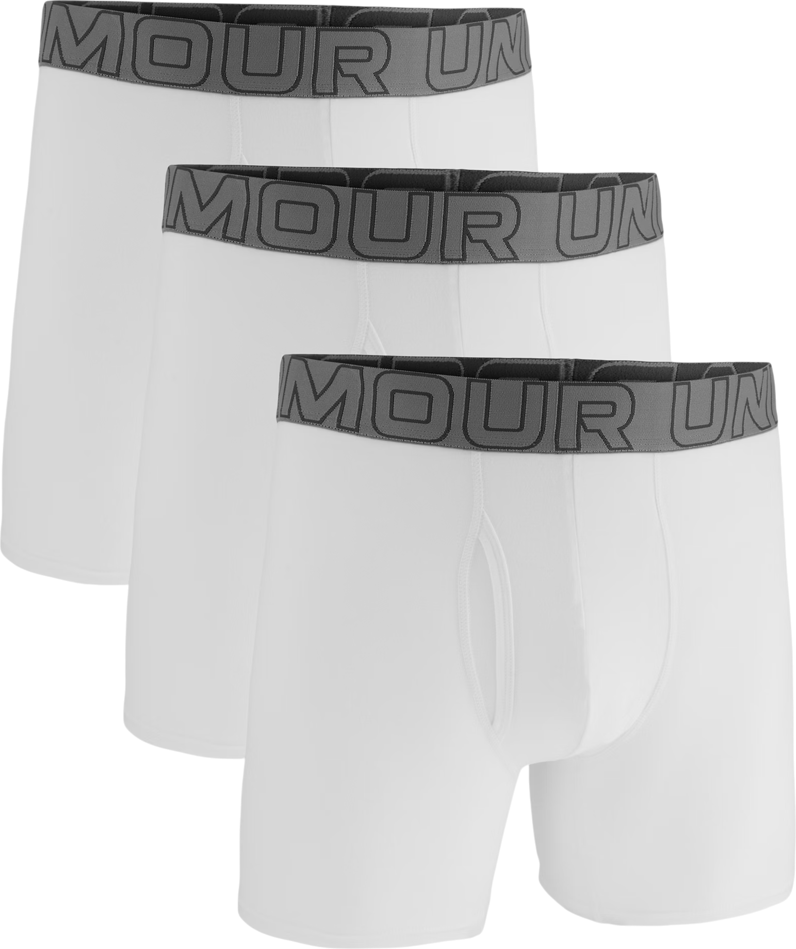 Under Armour Performance Cotton Solid 6in - 3 pack Boxers, L, Wit