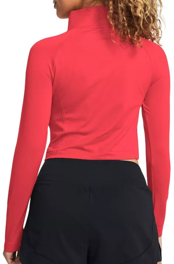 Koszulka Under Armour Vanish Seamless 1/4 Zip Crop-RED