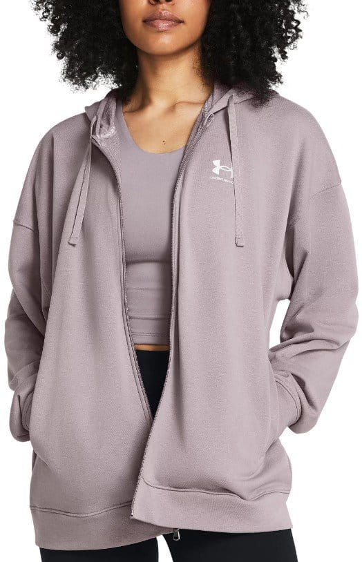 Majica s kapuljačom Under Armour UA Rival Terry OS FZ Hooded-GRY