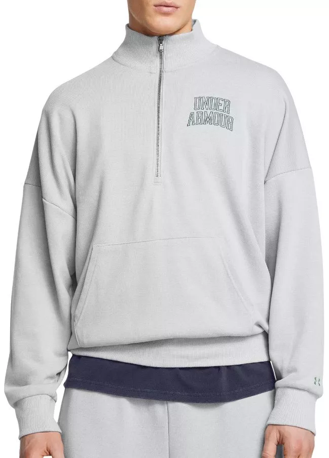 Sweatshirt Under Armour UA Icon HWT Terry OS 1/2 Zip-GRY