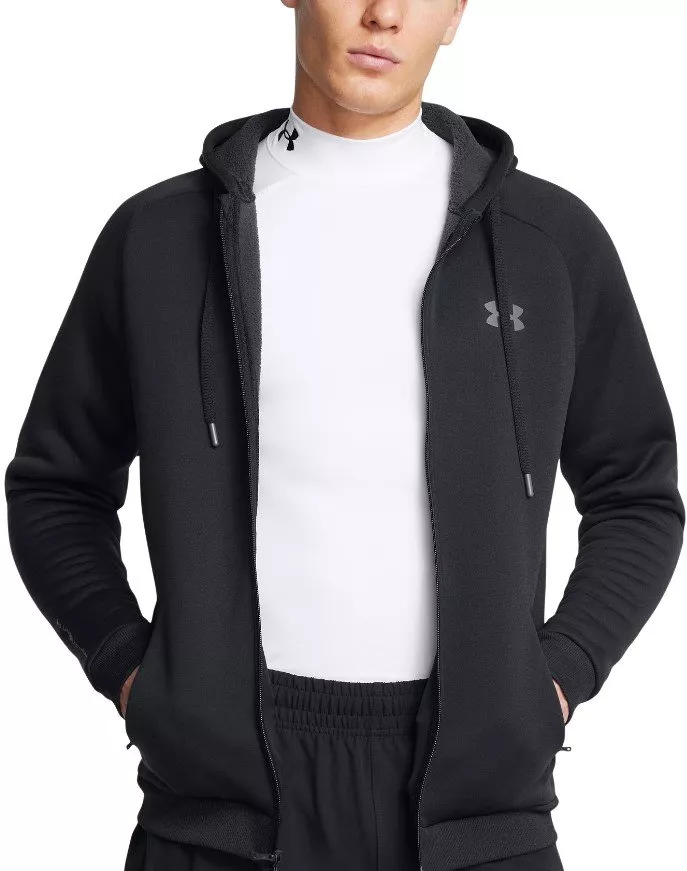 Sweatshirt à capuche Under UA Armour Fleece Pro FZ-BLK