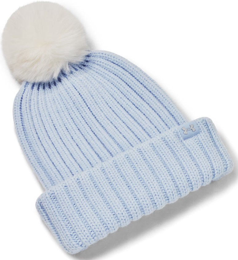 Čepice Under Armour W Halftime Pom Beanie-BLU