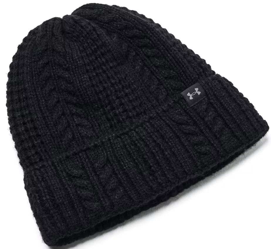 Under Armour W Halftime Cable Knit Beanie-BLK Sapka