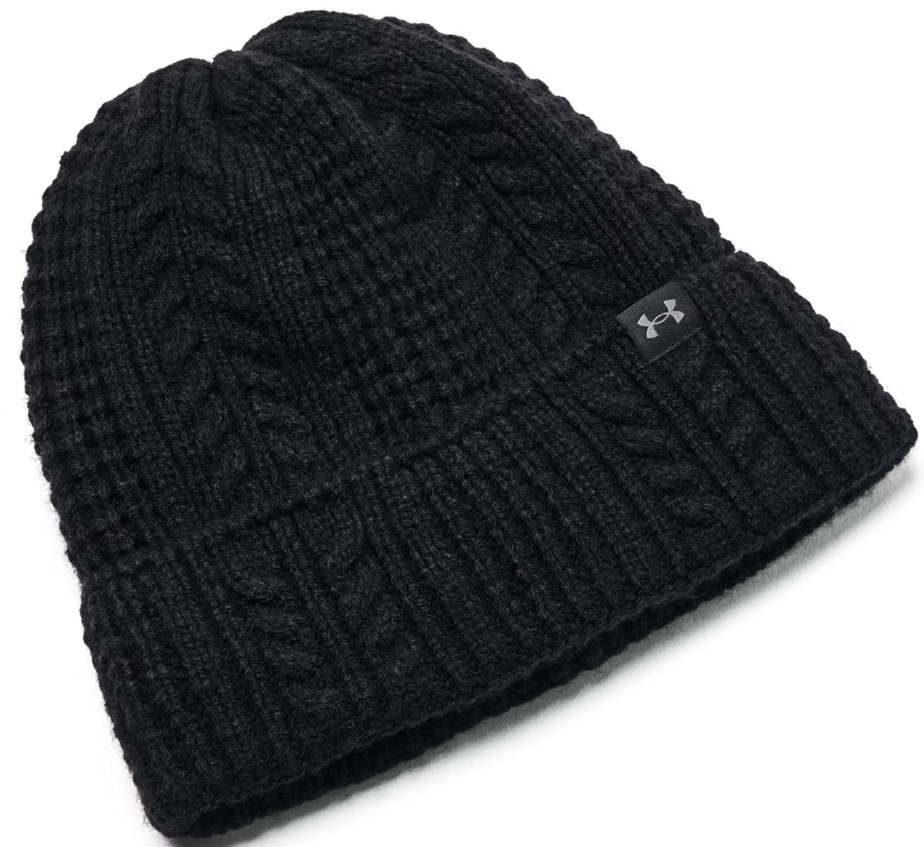Čepice Under Armour W Halftime Cable Knit Beanie-BLK