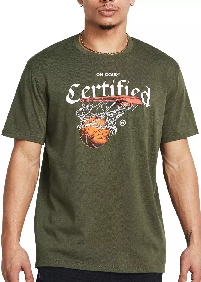 T-Shirt Under Armour UA M HW HOOPS CERTIFIED SS-GRN