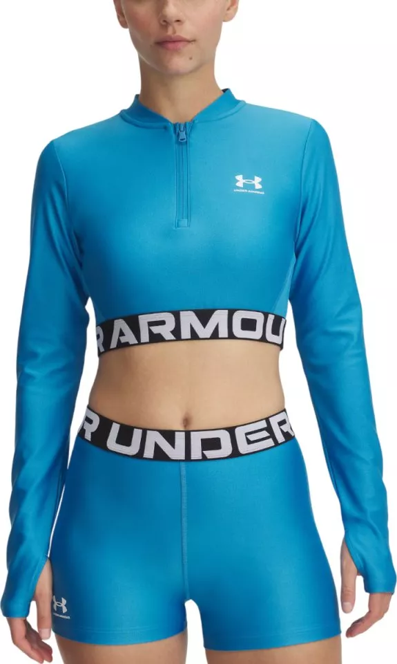 Тениска с дълъг ръкав Under Armour HeatGear Rib 1/4 Zip LS
