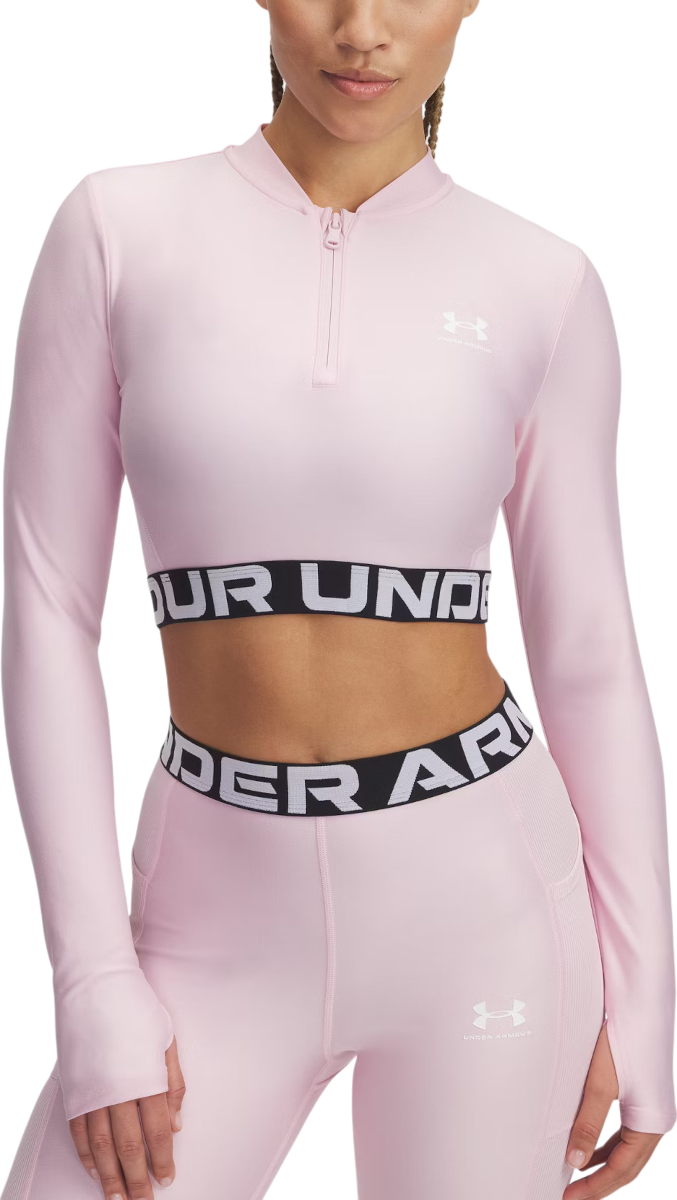 Тениска с дълъг ръкав Under Armour HeatGear Rib 1/4 Zip LS