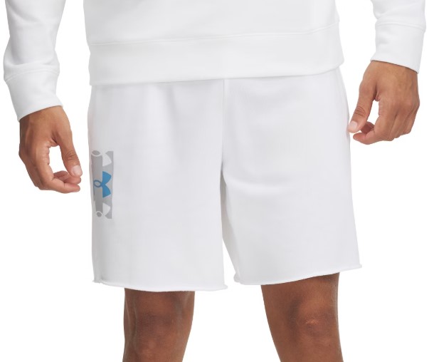 Under Armour UA Rival TerryLogo8inShort Korte broeken, L, Wit