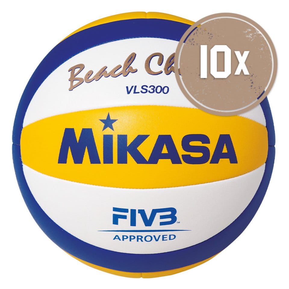 Piłka Mikasa 10ER BALLPAKET BEACH CHAMP VLS 300 INTERNATIONAL BEACHVOLLEYBALL