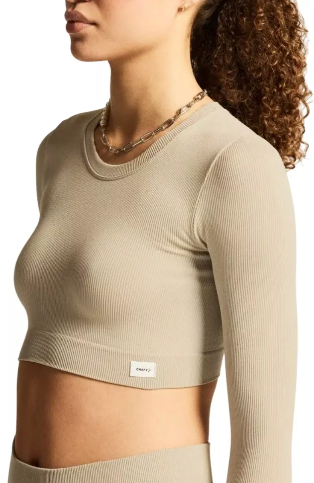 Langarm-T-Shirt Craft Collective Rib Cropped T-Shirt Women