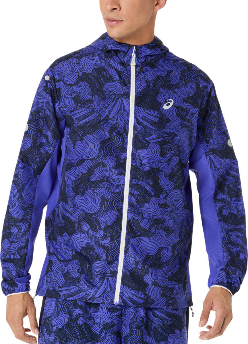 ASICS FUJITRAIL PACKABLE JACKET Hoodie, S, Blauw