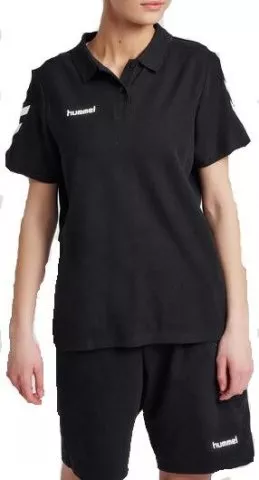 Hummel Cotton Polo Shirt Women Black