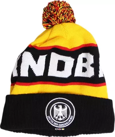 Bommelmütze schwarz-rot-gold