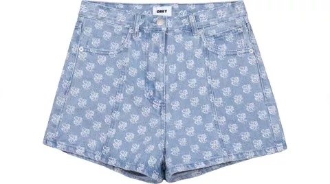 Obey Clash denim shorts women