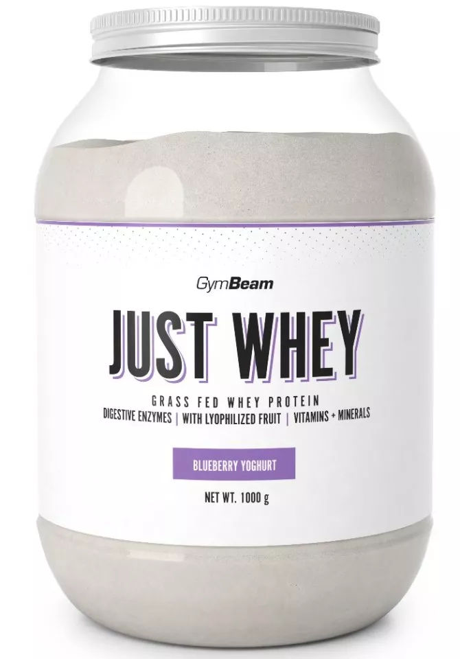 Valleproteinpulver GymBeam Just Whey 1 kg blåbæryoghurt
