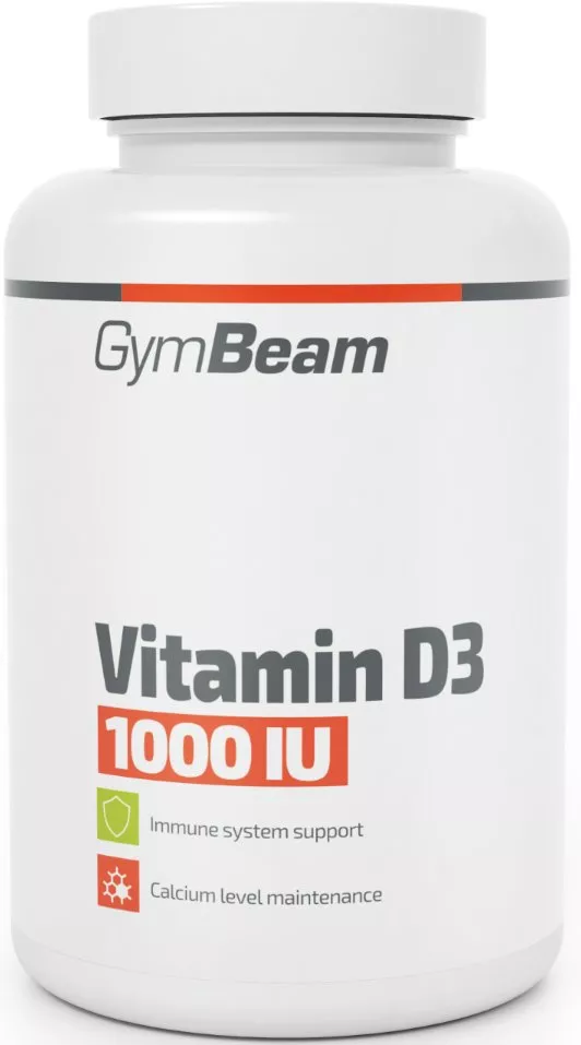 Vitamina D3 GymBeam 1000 UI 120 cápsulas