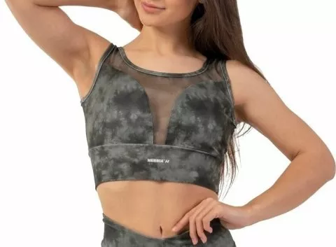ECO Camo Green Mesh Sports Bra “Breathe”