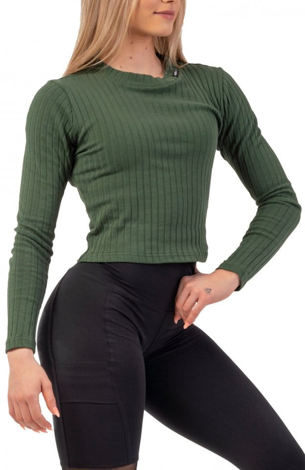 Majica dugih rukava Nebbia Organic Cotton Ribbed Long Sleeve Top