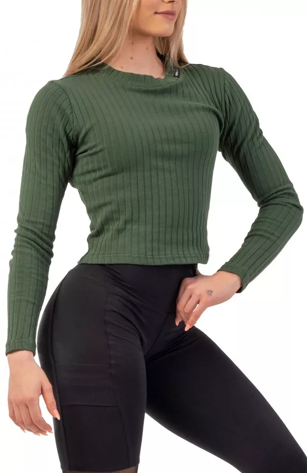 Majica dugih rukava Nebbia Organic Cotton Ribbed Long Sleeve Top