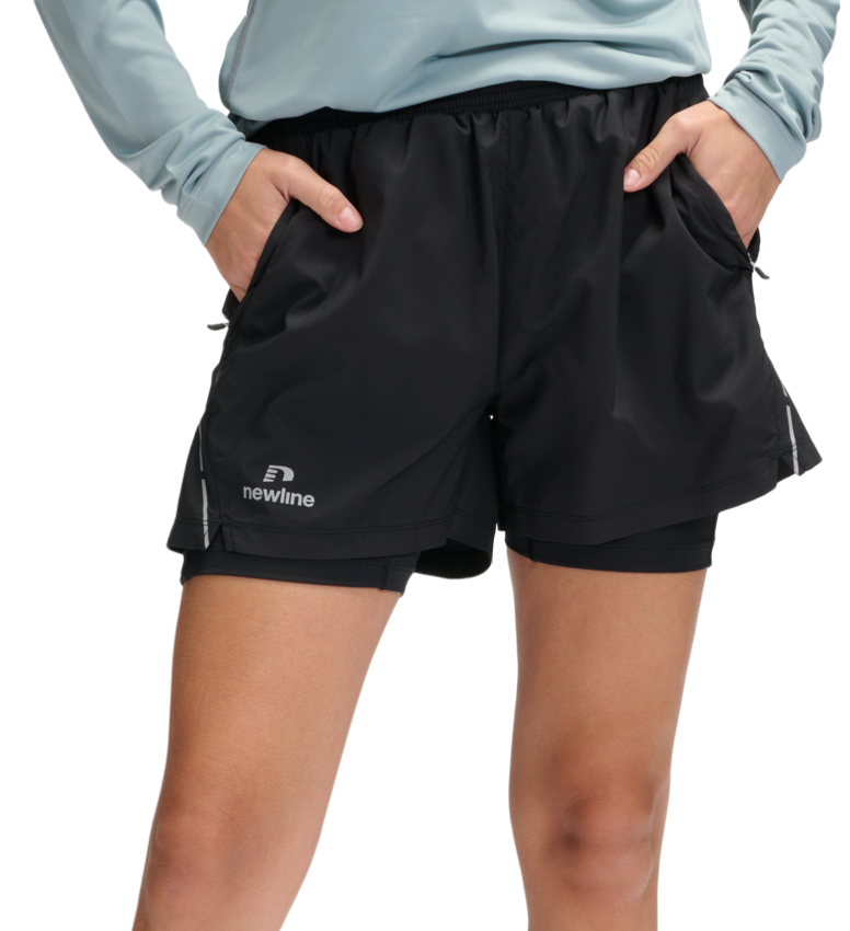 Pantalon corto con bóxers Newline nwlFAST 2 in 1 Zip Pocket Shorts